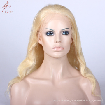 Wholesale High Quality Fashion 613 Blonde Color Human Hair Wigs Can Be Colored